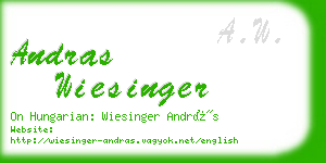 andras wiesinger business card